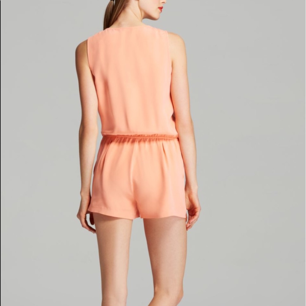 Rebecca Minkoff Orange Mara Silk Romper